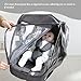 Miracle Baby Car Seat Rain Cover, Universal Infant Car Seat Weather Shield with Storage Bag,Waterproof Baby Car Seat Cover with Breathable Ventilation, Baby Travel Accessories (Grey)