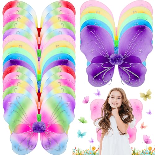Chivao 20 Pieces Fairy Wings Butterfly Wings Dress up Birthday