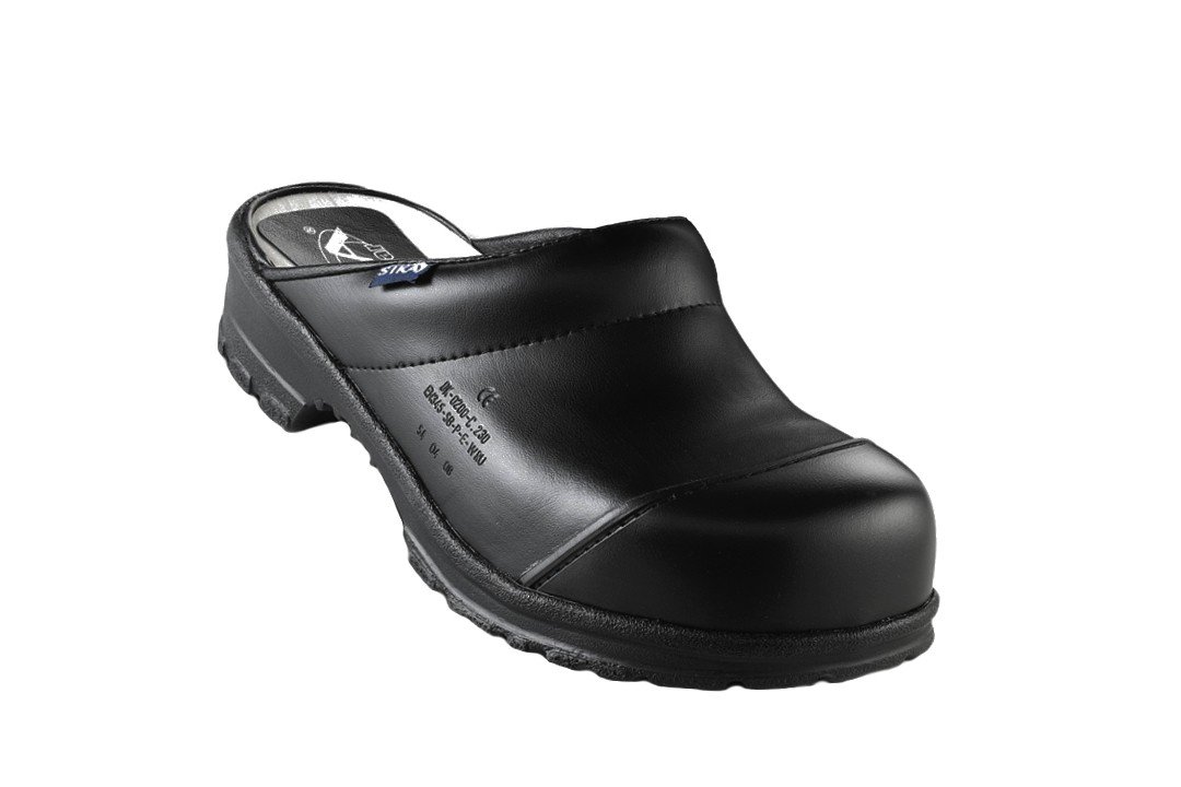 Comfort sabots ouvert biche semelle acier bois-noir Noir