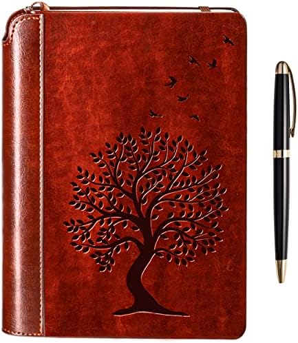 SETTINI Tree of Life Journal Gift Set - Vegan Leather Hardcover, Unique Pen holder, Lined, 192 Pages, 6" x 8.5" - Includes Luxury Pen - Ideal for Writing and Travel - Durable and Sleek Design