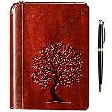 SETTINI Tree of Life Journal Gift Set - Vegan Leather Hardcover, Unique Pen holder, Lined, 192 Pages