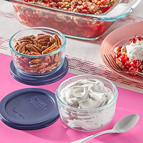 Pyrex Easy Grab 8-Piece Glass Baking Dish Set With Lids, Glass Food Storage Containers Set, 13X9-Inch, 8X8-Inch & 1-Cup Storage Containers, Non-Toxic, Bpa-Free Lids, Bakeware Set #TOP6