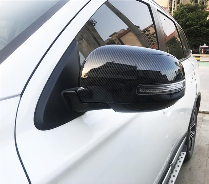 1Pair Car Rearview Mirror Cover Trim for Mitsubishi Outlander 2013 2014 2015 2016 2017 2018 2019 2020 Carbon Fiber
