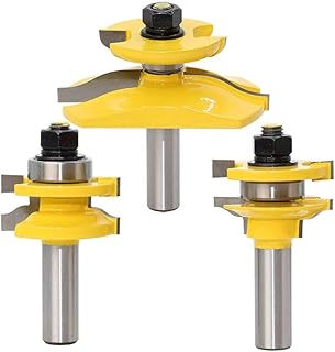 DBoyun Shaker 3 Bits Ogee Rail and Stile Raised Panel Cabinet Door Router Bits Set with 1/2" Shank