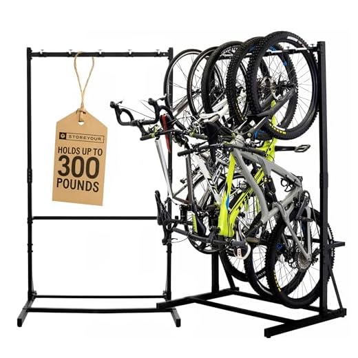 StoreYourBoard Freestanding Bike Storage Rack, Indoor Garage Floor Stand, Bicycle Organizer (5 Bike)