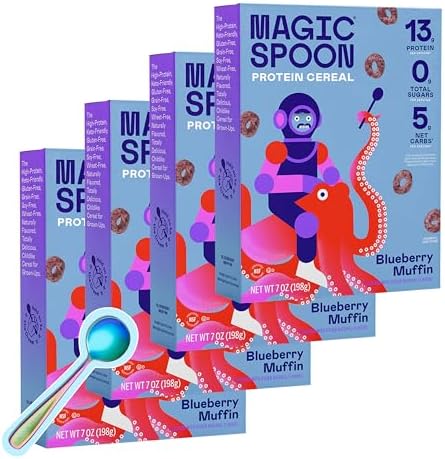 Magic Spoon Blueberry Muffin High Protein Cereal - Keto - 4 Pack