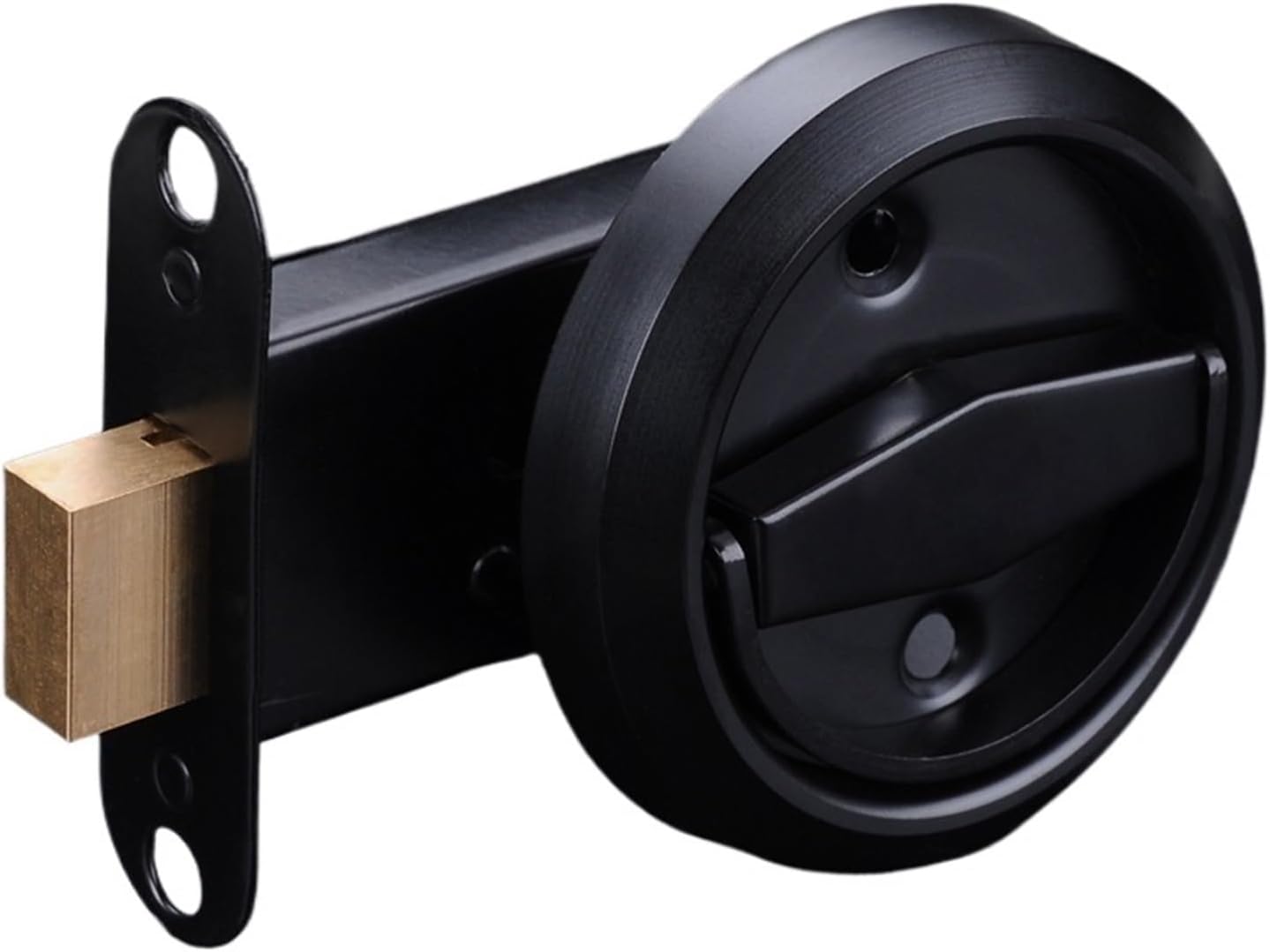 Lock Handle Stainless Steel 304 Recessed Invisible Safety Hidden Door Locks Cabinet Pull Fire Proof 1-2 Sides Locker(Double-Lock A)