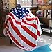 Catalonia Patriotic US Flag Blanket, American National Flag Throws, Sherpa Fleece Reversible Blanket for Couch Bed Decor, 4th of July Citizenship Veteran Presidents' Day Gift