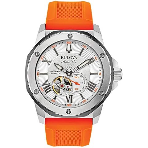 Bulova Men's Analogue Automatic Watch with Silicone Strap 98A226 Cover