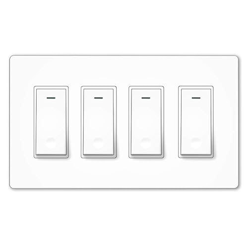 Interruptor de luz de pared inteligente WiFi, función de sincronización para caja de interruptores de 123 bandas funciona con Alexa Google Home, no