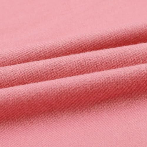 Girls Long Sleeve Shirts Kids Crewneck Knot Front Base Layer Tops Pink - image 5