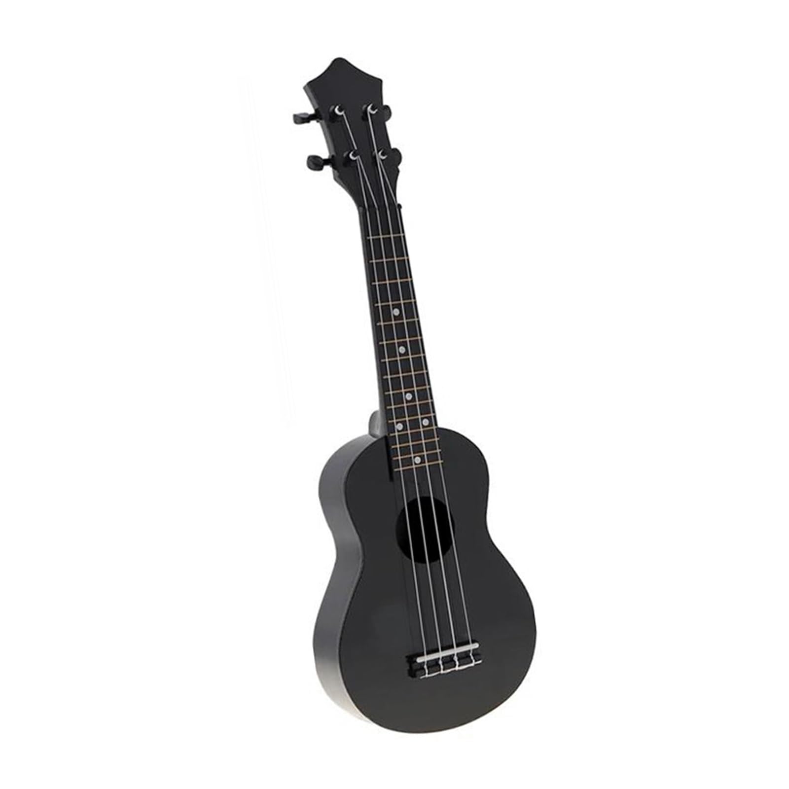 Początkujący Ukulele 4 strunowa 21 calowa Tonów Wysokich Ukulele Akustyczna Kolorowa Gitara Hawajska Odpowiednia Dla Początkujących Muzyków(Black)