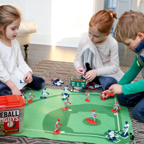 Kaskey Kids Baseball Guys - Red/Grey vs Blue/White - These Sports Action Figures Will Inspire Endless Hours of Creative Play in Sports Loving Kids 3+ - 26 Players & Accessories - Thumbnail 5
