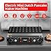 110V Mini Dutch Pancake Baker, 50PCS 1700W Commercial Electric Nonstick Waffle Maker Machine, 2 Timers Separate Control& 1.8 Inches Pancake Maker with 2 Thermostats, for Home and Restaurants