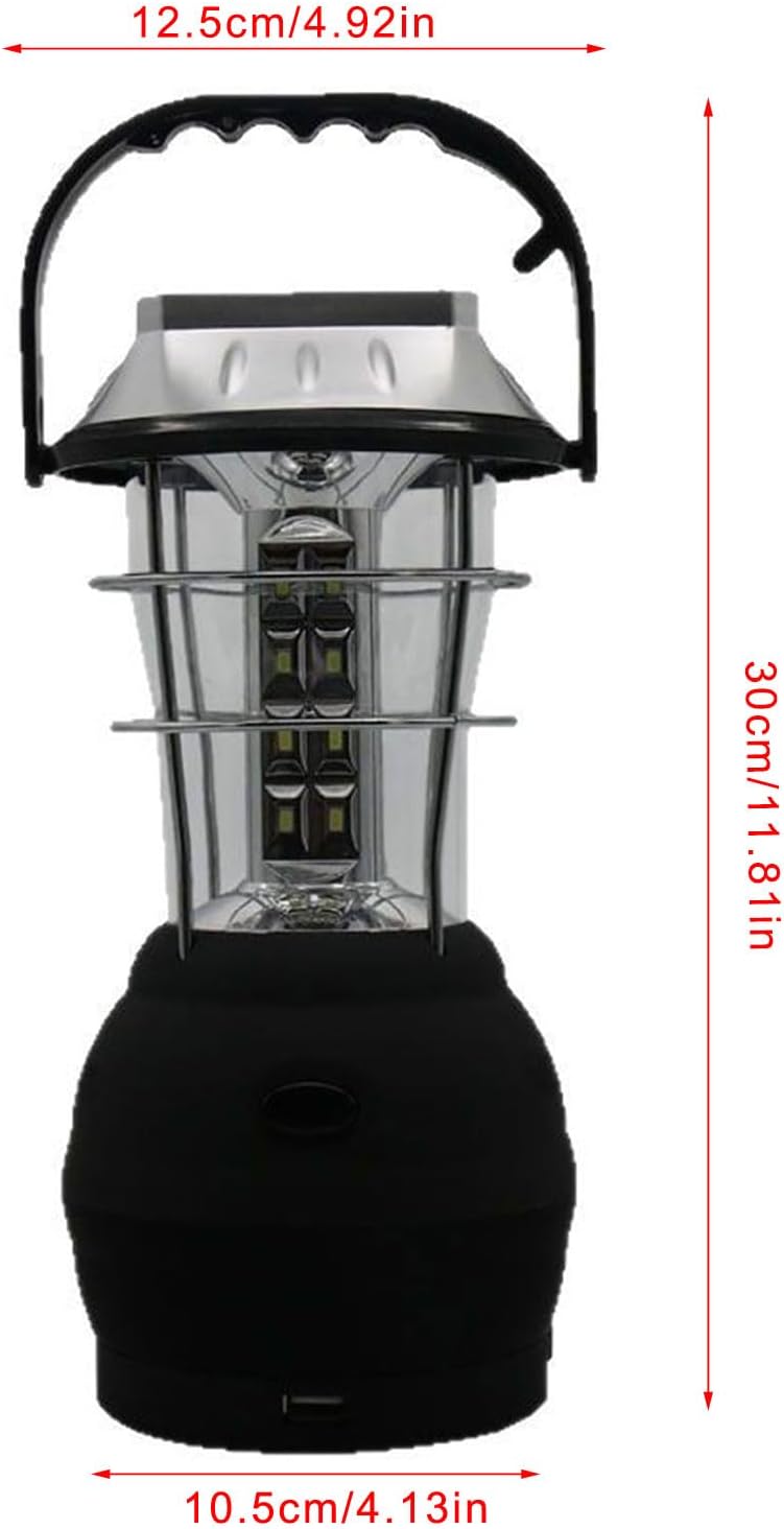 Camping Gear, Solars Hand Cranks Rechargeable LED Camping Emergencies Light for Camping Survival Gears