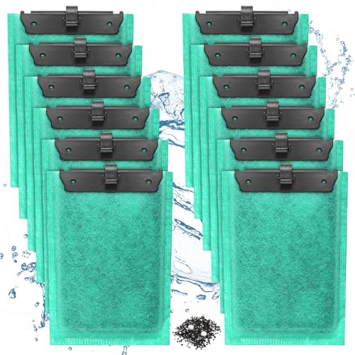 12 PCS Cartouches de Rechange Compatible avec Tetra EasyCrystal 250/300, Cartouches Filtrantes de Rechange pour EasyCrystal Contient du Charbon Actif et de la...