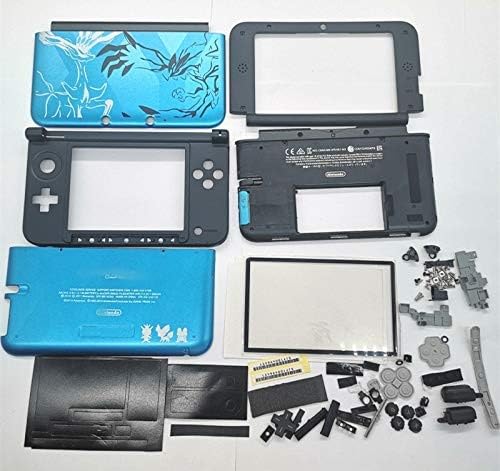 Full Housing Case Cover Shell with Buttons Replacement Parts for 3DS XL / 3DS LL Game Console-Custom Blue.