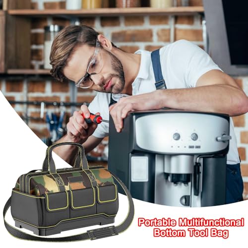 Electrician Tool Bag, Portable Soft Tool Storage Organization, Waterproof Box Pouch Organization for Travel Work Carpenter Mechanic Construction Garden - Image 9