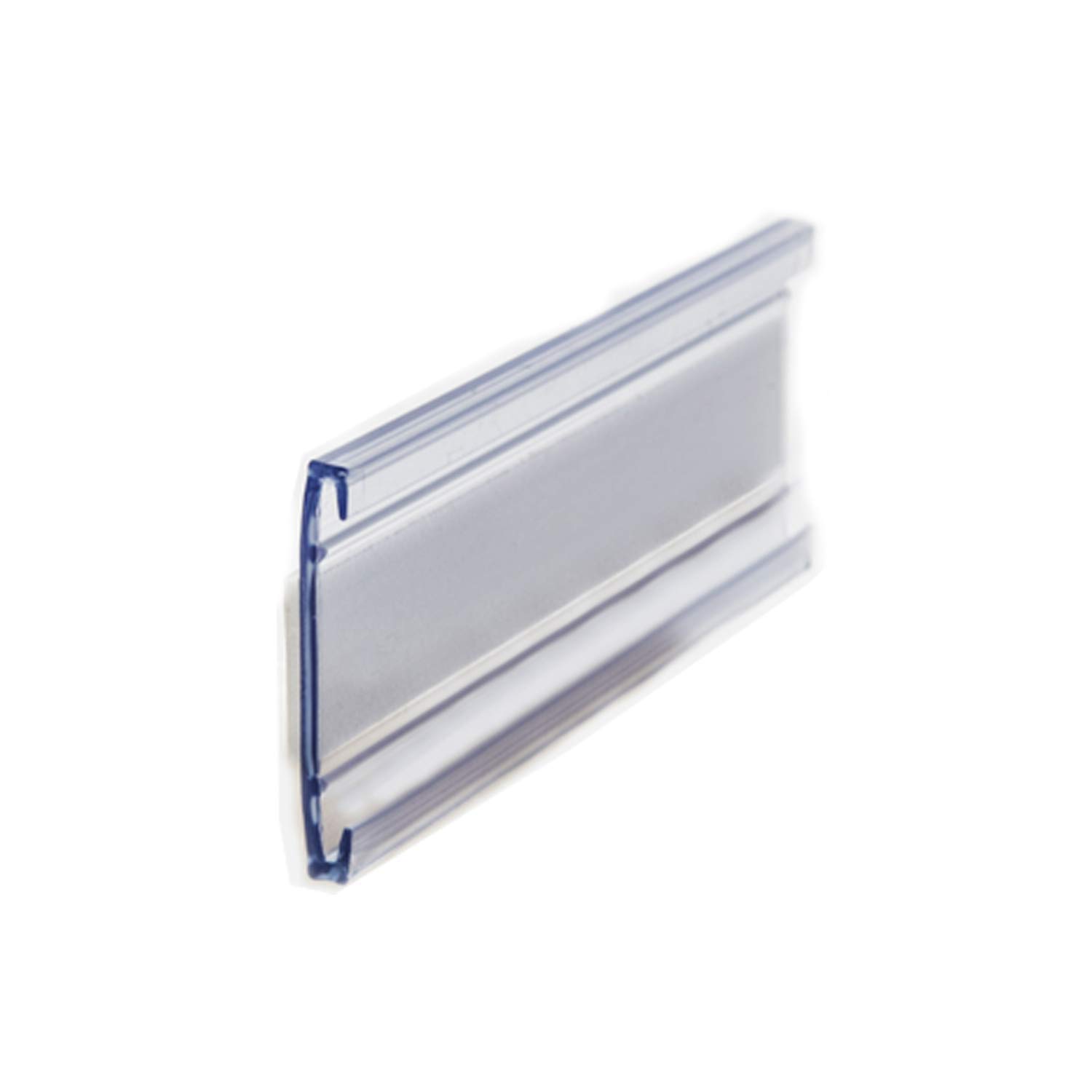 SmartSign Magnetic Label Holders - "C" Design | 0.875" x 3" Clear Plastic, Pack of 25, Made in USA