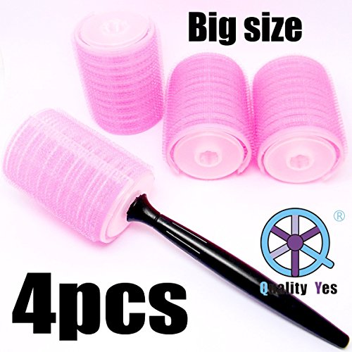 QY 4Set Women Bangs Self Grip Hair Tools Salon Curlers Hair Rollers Curlers Hair Fringe Wave Create Tool Large