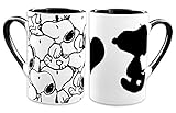 Füllmenge je Tasse ca. 220ml Peanuts Black and White Snoopy Tassen im 2er Set