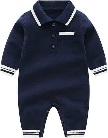 Otqutp Baby,Clothing,Baby Girls 0-24m,Bodysuits & One-Pieces,Rompers Toddler Warm Blouse Babys Newborn Infant Girls Boys Knit Sweater Patchwork Spring Winter Long Sleeve Romper Jumpsuit Clothes