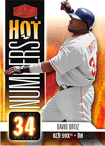 David Ortiz baseball card 2006 Fleer Flair Showcase #HN7 Hot Numbers Insert Edition (Boston Red Sox)