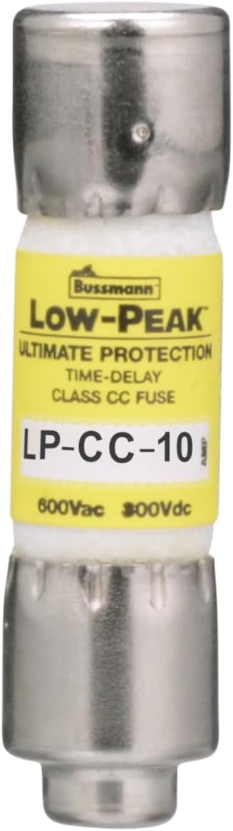 Eaton Bussmann CC Class, Time-Delay, 10A, 600V AC, Non-Indicating LP-CC-10-1 Each
