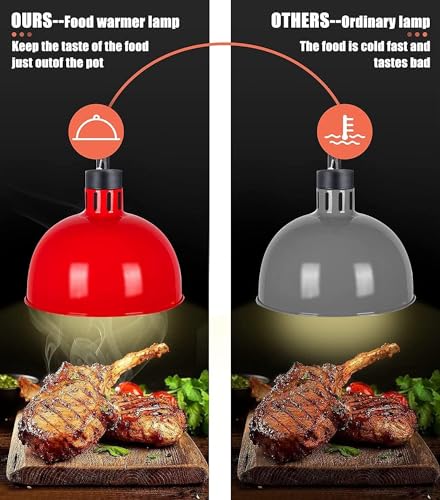 Lampe chauffante rétractable bleue de buffet et conservation aliments