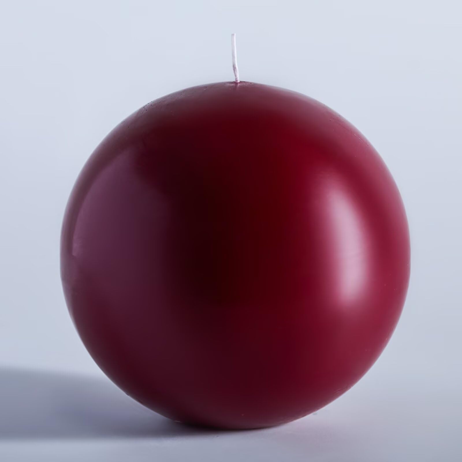 MOZEAL Candele rotonde grandi da 15,2 cm, color rosso scuro, eleganti candele rotonde color rosso scuro, antigoccia, inodore, senza fumo, ideali per riunioni intime.