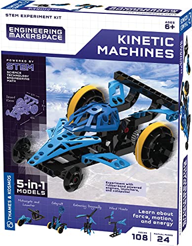 Thames & Kosmos , 555061, Kinetic Machines, Make 5 Awesome Machines and Learn About The Physics of Force, Motion and Energy, Ages 8+