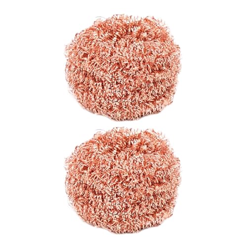 Limpiador de cobre – Cepillo de limpieza de metal puro, no rayado, almohadillas de limpieza compactas no abrasivas con diseño duradero, eficaz removedor de grease para utensilios de cocina