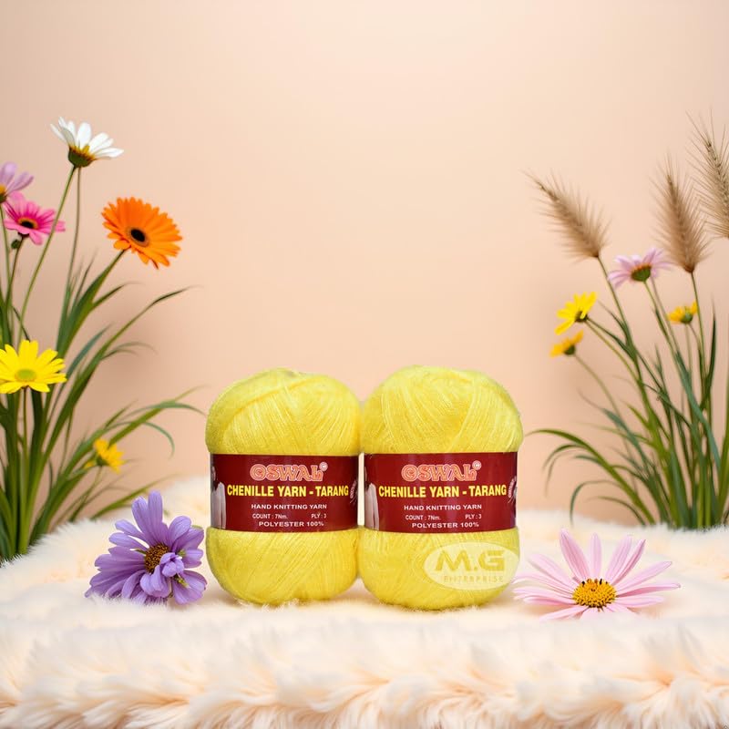 Image of M.G Knitting Wool Yarn, Soft Tarang Feather Wool Ball Kacha Pila 200 gm Best Used with Knitting Needles, Soft Tarang Wool Crochet NeedlesWool Yarn for Knitting. by M.G