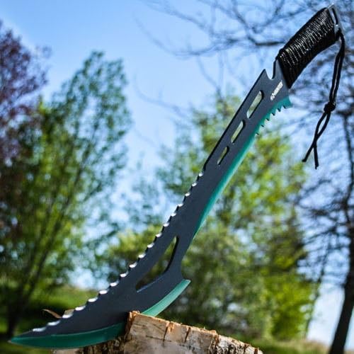 24" Full Tang Tactical Survival Zombie Machete w/Sheath Knife Sword