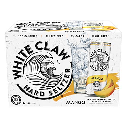 White Claw Hard Seltzer Mango, 12pk, 12 Fl Oz Cans