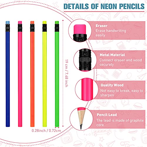 Lápices de Madera HB Outus Neon para Niños 150 piezas miniatura 3