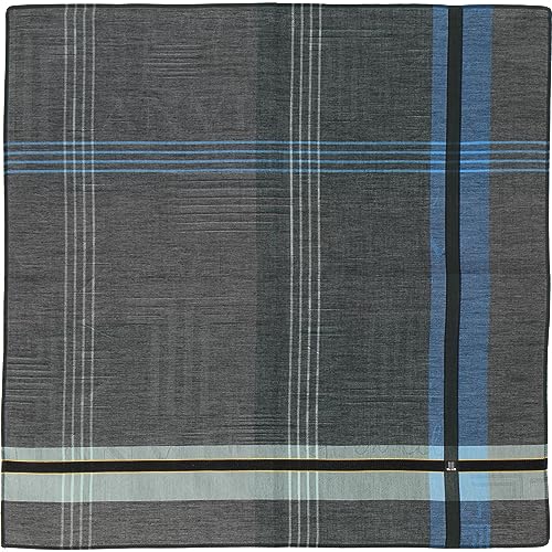 LANVIN en Bleu メンズ先染めハンカチ 17506009