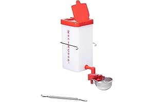 No-Drip 32oz Drinking Bottle for Small Animals with Auto-Fill Metal Cup and Food-Grade Plastic