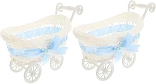 Toddmomy 2 Piezas Cesta Decorativa de para Niña para de Bautizo y Bodas Cesta de Almacenamiento Multifuncional de Seguros y Diseño Único Color Azul
