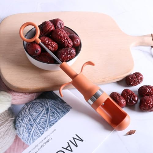 Dénoyauteur de jujube compact au design orange unique - 6