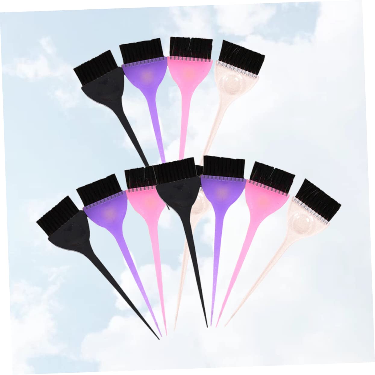Hair Dye Bowls ，Hair Mixing Bowl Brush Professional Tint Applicator Detangling Tool Barber Accessory Easy to Use Random Color