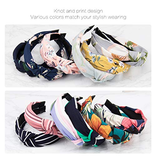 Knot Headband Wide Knotted Headbands For Women 12 Pack Head Bands Women Hair Knotted Headband For Women Knot Headbands Womens Headbands Elastic Turban Boho Bandeau Hair Accessories For Washing Face #TOP2