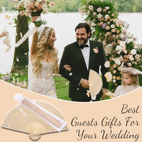 20 Abanicos de Madera Personalizados para Boda miniatura 5