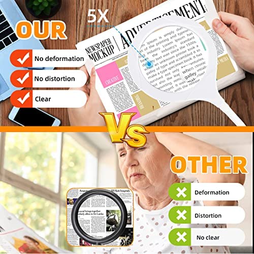 YUHINN Lupe Lupe mit LED-Licht und Stand-Freisprecheinstellungen Touch-Optik-Ausrüstung für Naharbeit-Reparatur-Handwerk Arbeiten in der Nähe