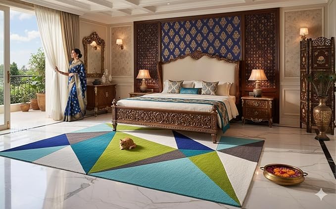 Image of Luxurious Tufted Woolen Carpet Collection Size 10 X 12 Feet (Color-Multi)