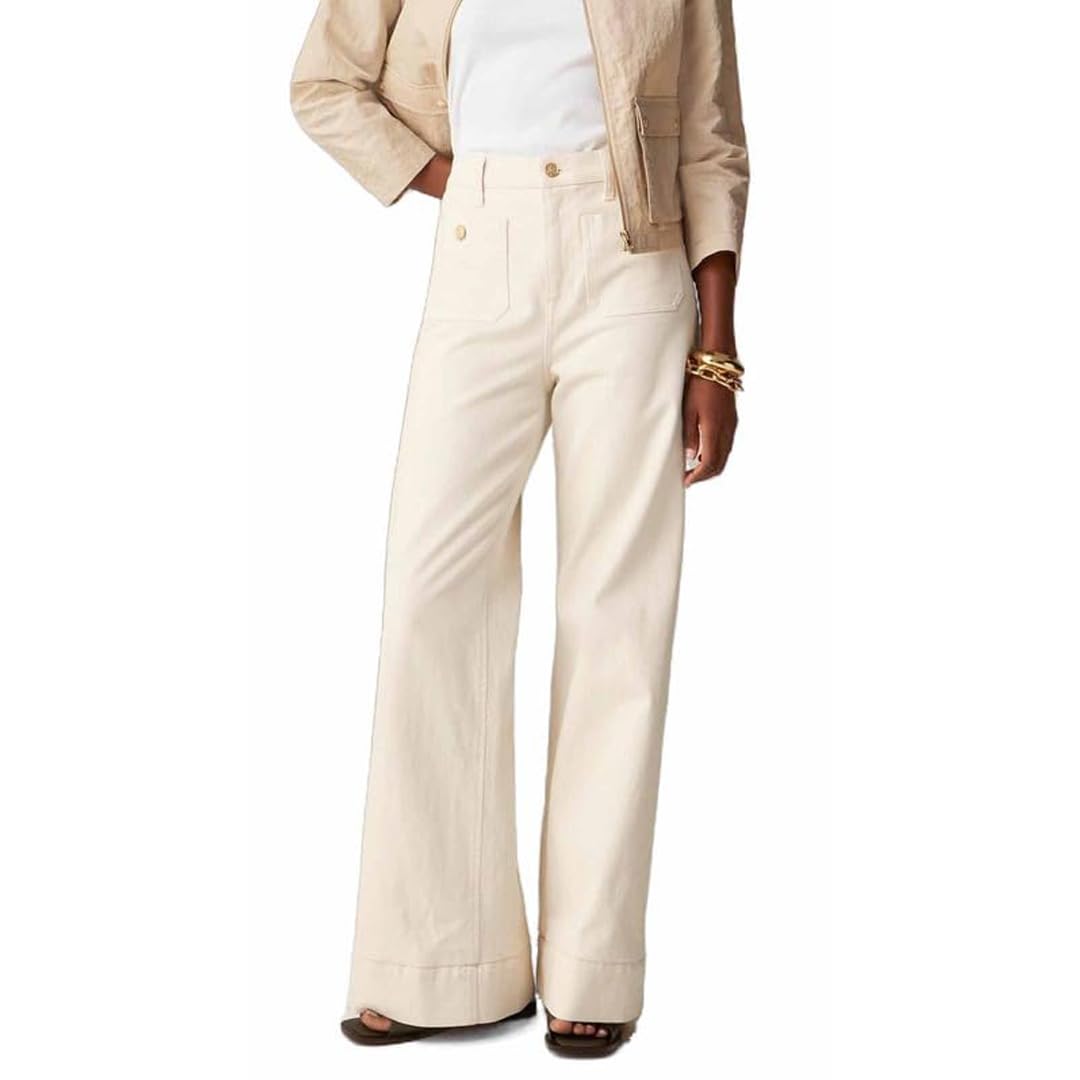 Dicusph Oprah's Favorite Jeans Pants Tummy Control Sailor Wide Leg Trouser High Waisted Casual Straight Leg Chiccurva Jeans