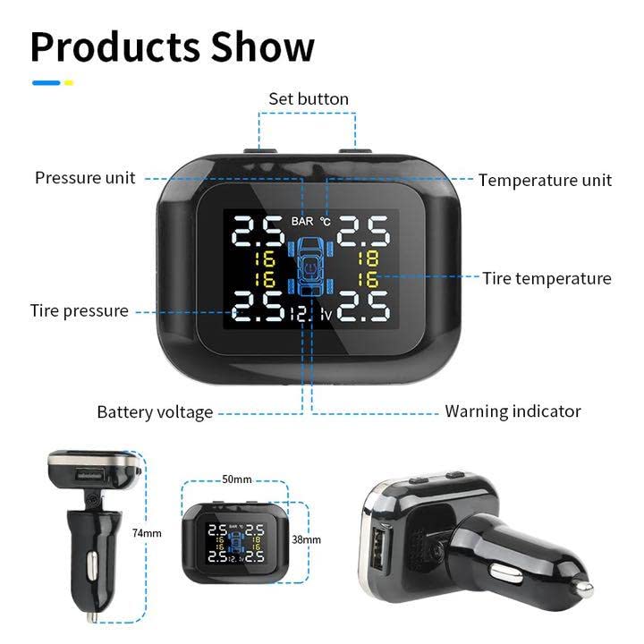 新品　TPMS　デジタルカラーモニター　空気圧監視センサーシステム　ソケット型　タイヤ　エアー　セキュリティ対策　空気漏れ　アルミホイール　事故防止 Amazon.co.jp: [NEXT-STAGE] TPMS カラーモニター 空気圧監視センサー