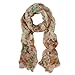 TrendsBlue Premium Soft Viscose Flower Print Scarf, Orange