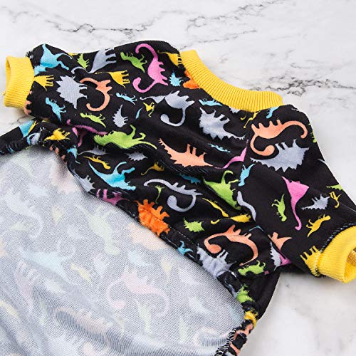 Cutebone Dog Pajamas Dinosaur Dog Apparel Dog Jumpsuit Pet Clothes Pajamas P26L Large #TOP2