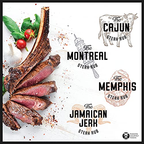 Modern Gourmet Foods, Steak Seasoning Gift Set, Steak Rub smaken omvatten Memphis, Montreal, Jamaican Jerk en Cajun… - Image 7